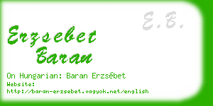 erzsebet baran business card