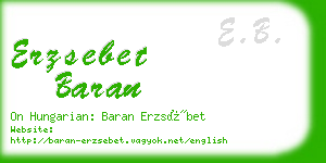erzsebet baran business card